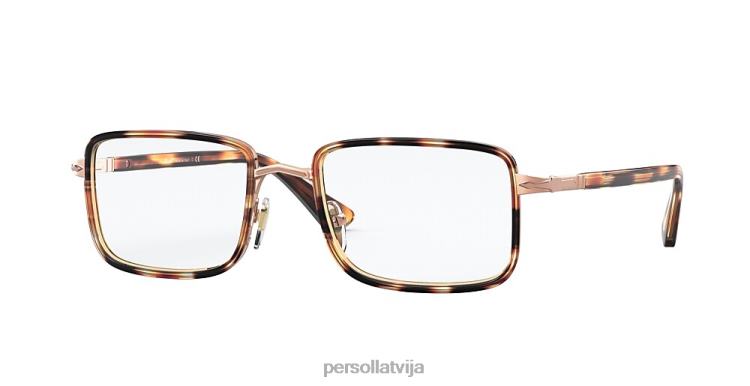 lv Persol po2473v brilles brūns svītrains dzeltens 2JTZL839