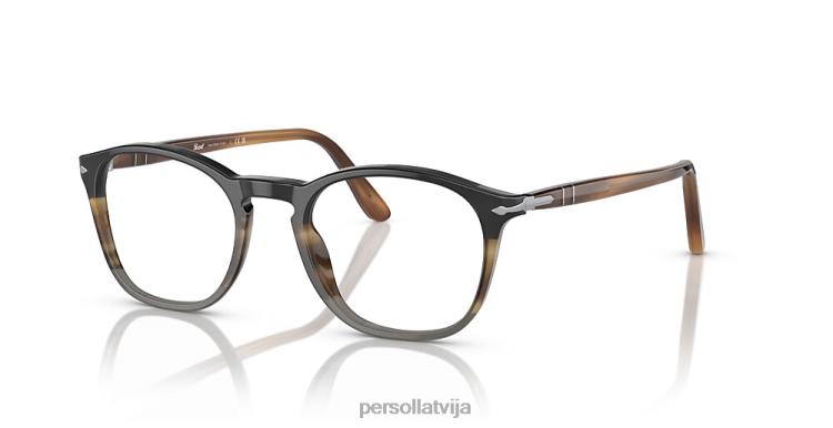 lv Persol po3007v brilles svītraini brūni 2JTZL515