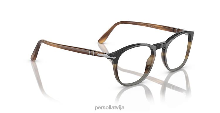 lv Persol po3007v brilles svītraini brūni 2JTZL515