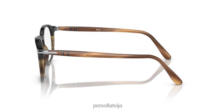 lv Persol po3007v brilles svītraini brūni 2JTZL515