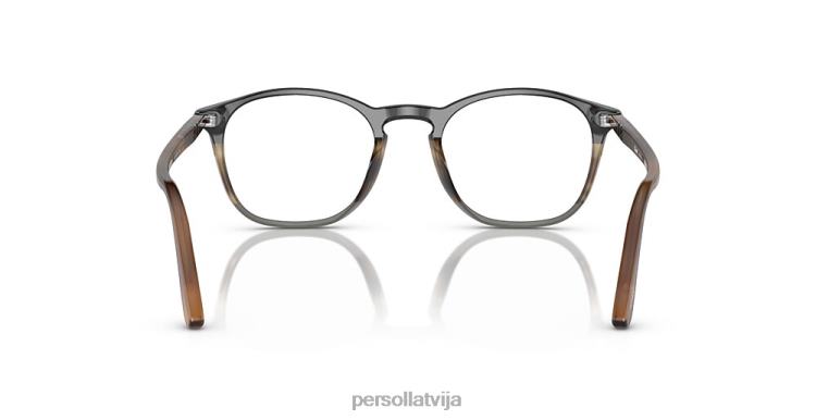 lv Persol po3007v brilles svītraini brūni 2JTZL515