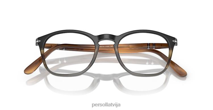 lv Persol po3007v brilles svītraini brūni 2JTZL515