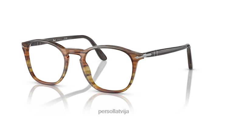 lv Persol po3007v brilles svītraini brūni 2JTZL516