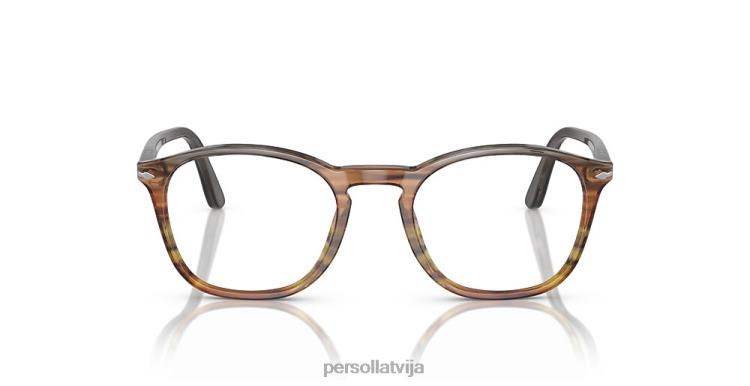 lv Persol po3007v brilles svītraini brūni 2JTZL516