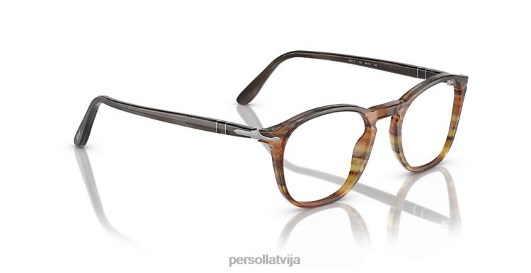 lv Persol po3007v brilles svītraini brūni 2JTZL516