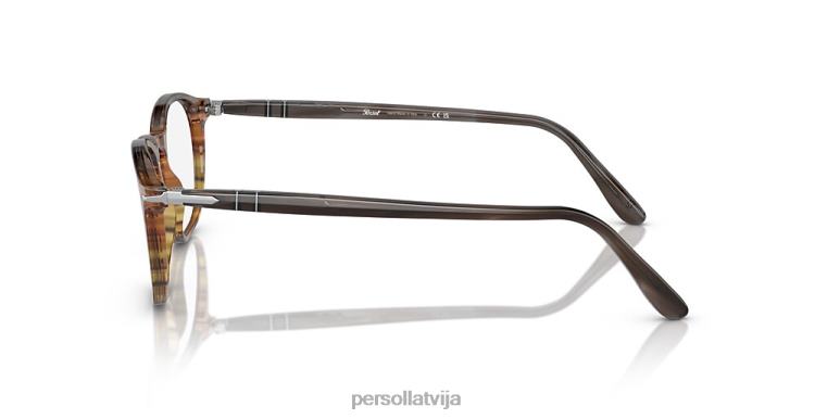 lv Persol po3007v brilles svītraini brūni 2JTZL516