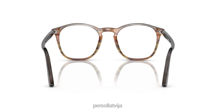 lv Persol po3007v brilles svītraini brūni 2JTZL516