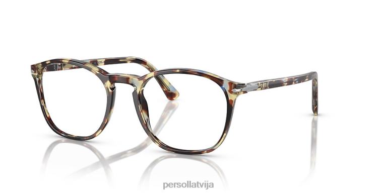 lv Persol po3007vm brilles brūni plankumaini zili 2JTZL564