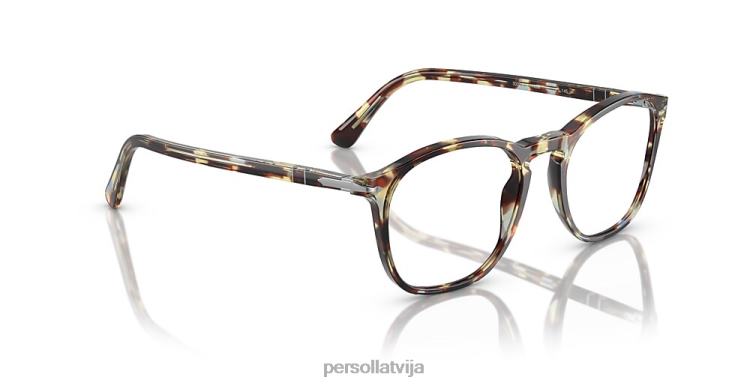 lv Persol po3007vm brilles brūni plankumaini zili 2JTZL564