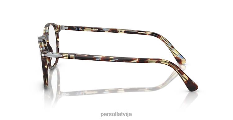 lv Persol po3007vm brilles brūni plankumaini zili 2JTZL564