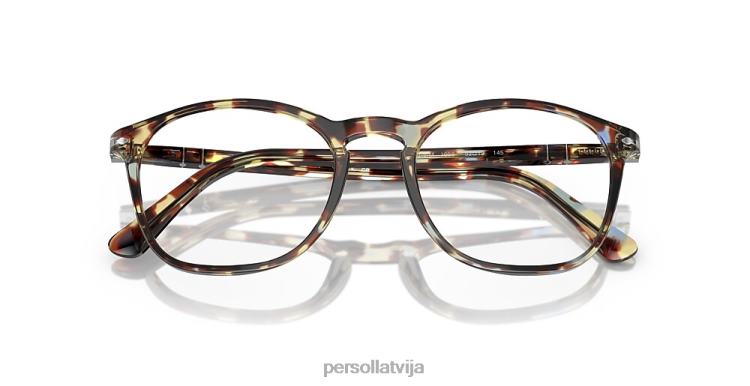 lv Persol po3007vm brilles brūni plankumaini zili 2JTZL564