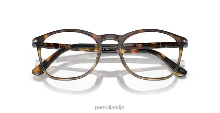 lv Persol po3007vm brilles bruņurupucis plankumains brūns 2JTZL560