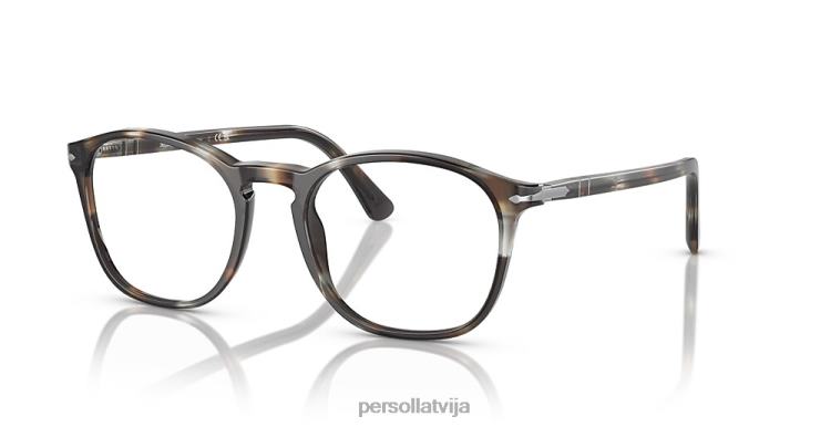 lv Persol po3007vm brilles svītraini brūni 2JTZL565