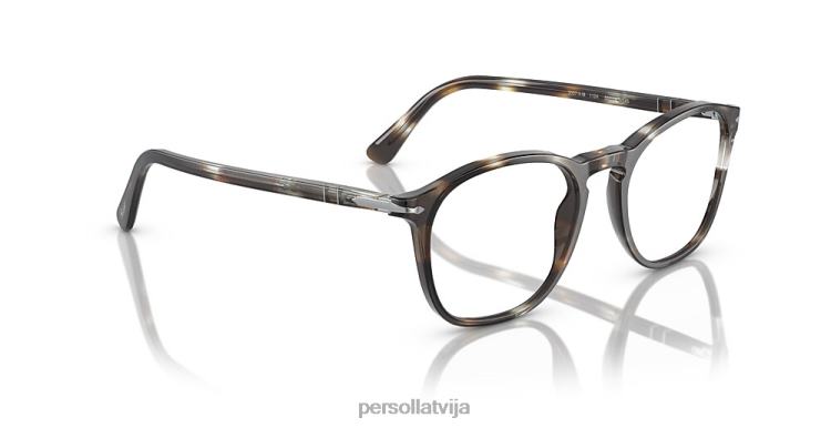 lv Persol po3007vm brilles svītraini brūni 2JTZL565