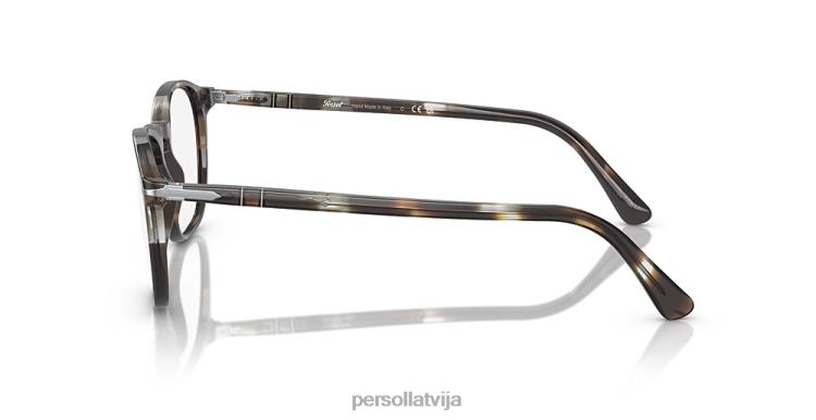 lv Persol po3007vm brilles svītraini brūni 2JTZL565