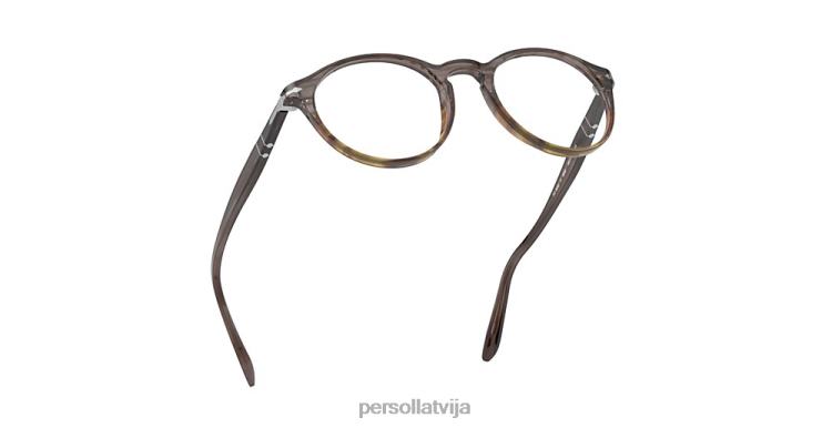 lv Persol po3092v brilles brūns svītrains pelēks 2JTZL626