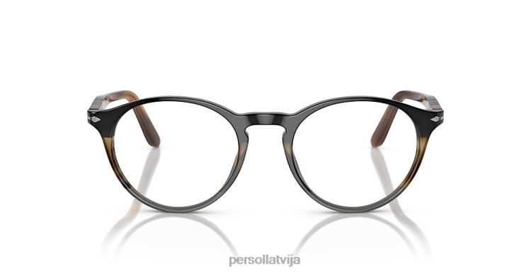 lv Persol po3092v brilles melni svītrains pelēks 2JTZL623