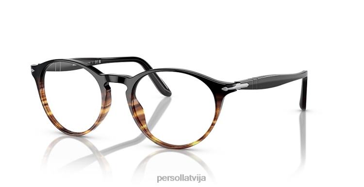 lv Persol po3092v brilles svītraini brūni 2JTZL615