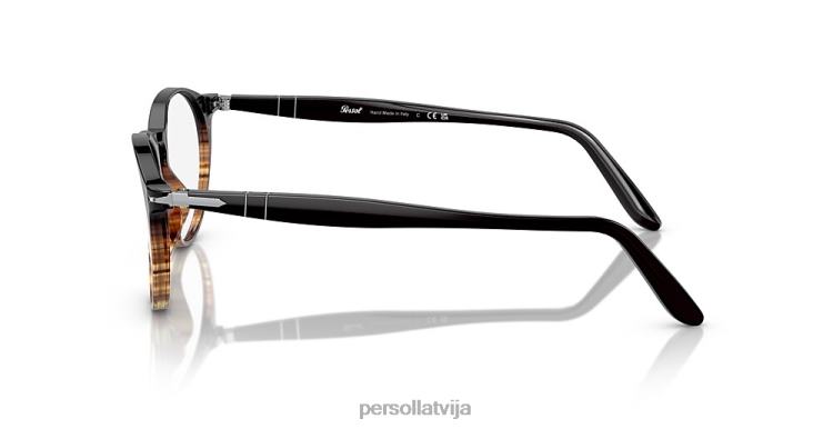 lv Persol po3092v brilles svītraini brūni 2JTZL615