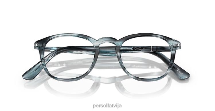 lv Persol po3143v brilles svītrains pelēks 2JTZL632
