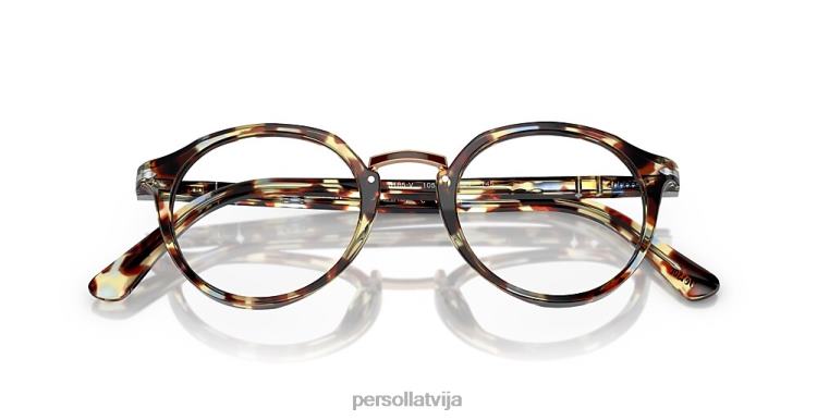 lv Persol po3185v brilles brūni plankumaini zili 2JTZL659