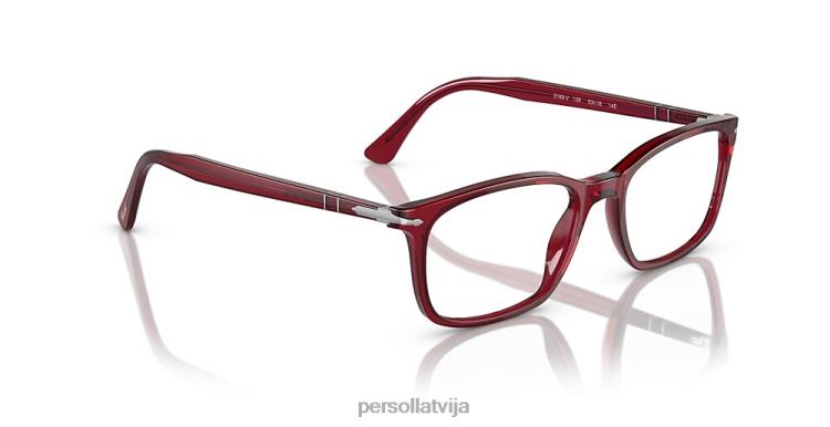 lv Persol po3189v brilles caurspīdīgs sarkans 2JTZL545