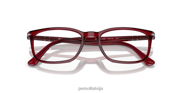 lv Persol po3189v brilles caurspīdīgs sarkans 2JTZL545