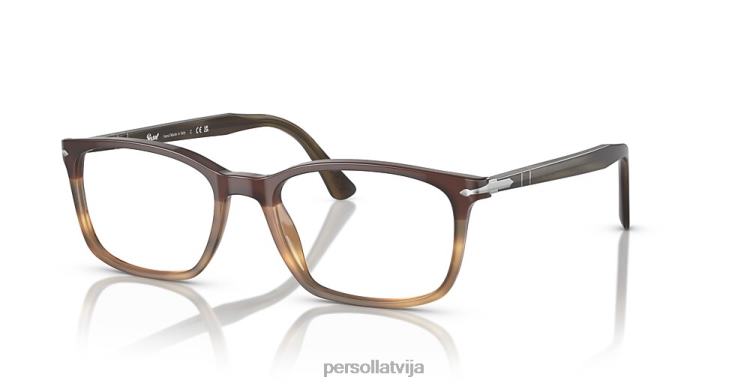 lv Persol po3189v brilles svītrains brūns/pelēks/bēšs 2JTZL554