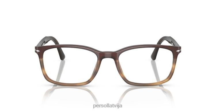 lv Persol po3189v brilles svītrains brūns/pelēks/bēšs 2JTZL554
