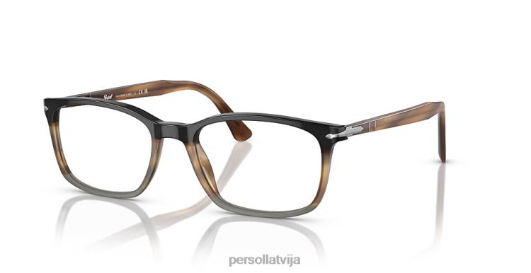 lv Persol po3189v brilles svītrains brūns/pelēks/melns 2JTZL553