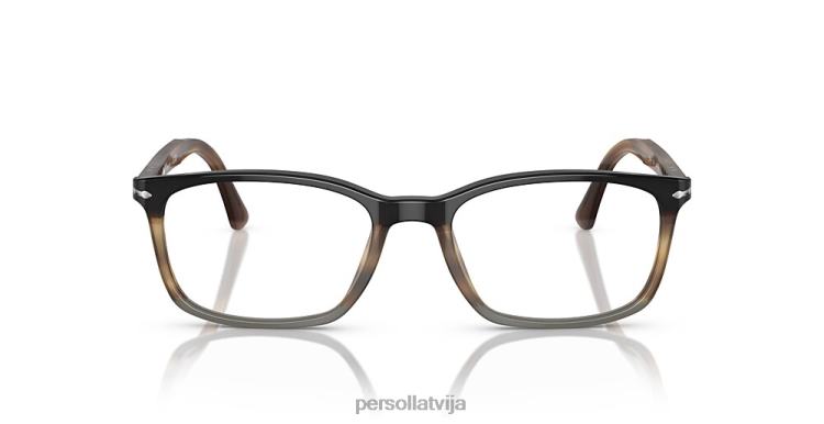 lv Persol po3189v brilles svītrains brūns/pelēks/melns 2JTZL553