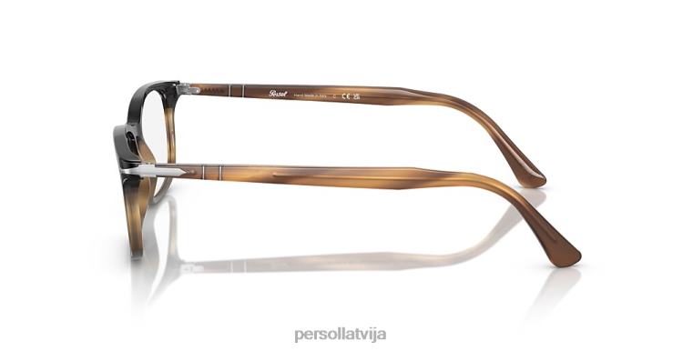 lv Persol po3189v brilles svītrains brūns/pelēks/melns 2JTZL553