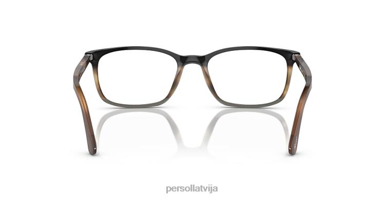 lv Persol po3189v brilles svītrains brūns/pelēks/melns 2JTZL553