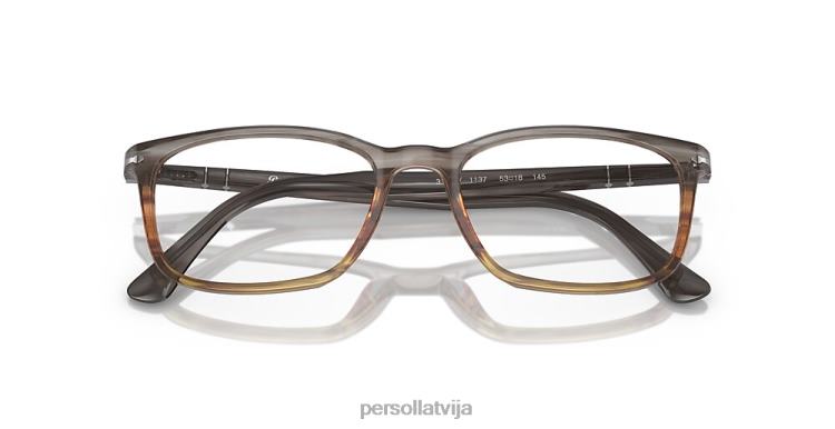 lv Persol po3189v brilles svītrains pelēks/gradientbrūns 2JTZL551
