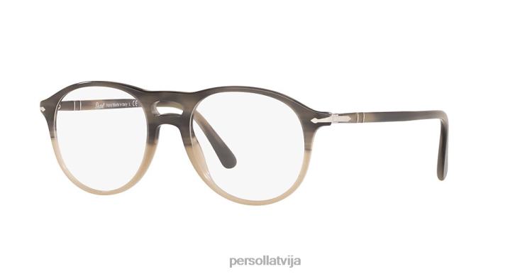 lv Persol po3202v brilles brūns svītrains bēšs 2JTZL775