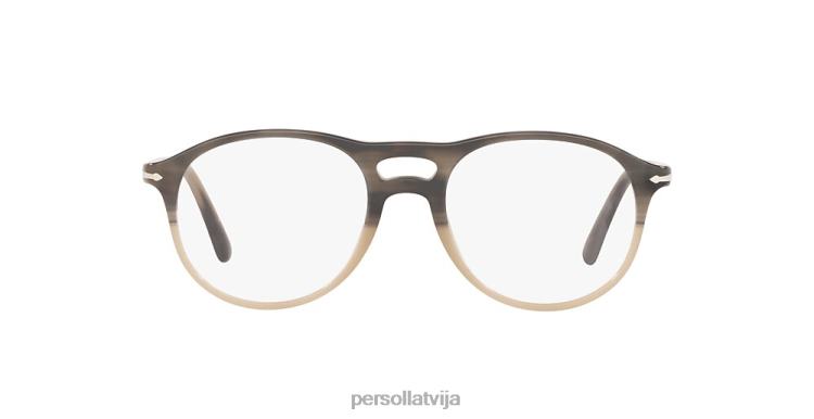 lv Persol po3202v brilles brūns svītrains bēšs 2JTZL775