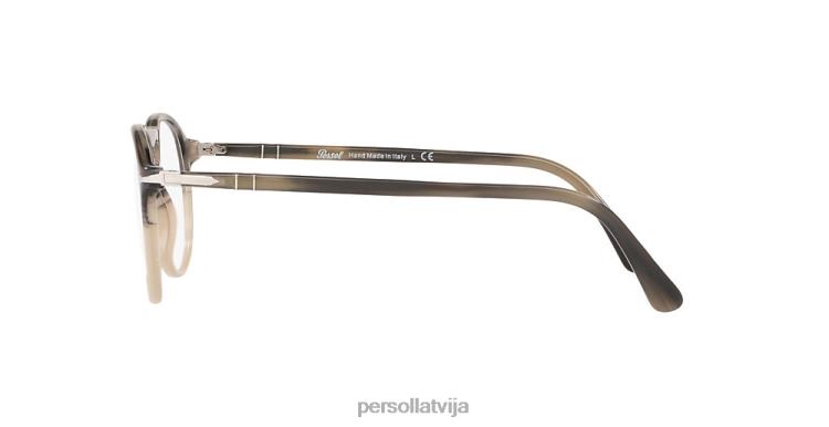 lv Persol po3202v brilles brūns svītrains bēšs 2JTZL775
