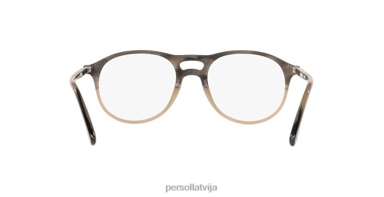 lv Persol po3202v brilles brūns svītrains bēšs 2JTZL775