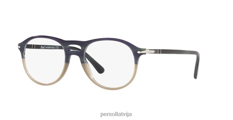 lv Persol po3202v brilles zaļi svītrains bēšs 2JTZL777