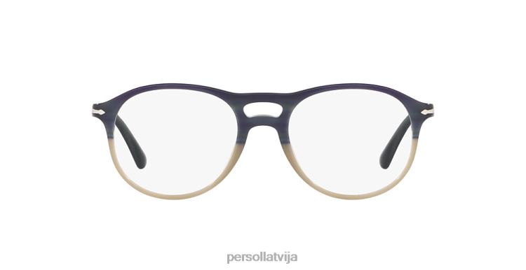 lv Persol po3202v brilles zaļi svītrains bēšs 2JTZL777