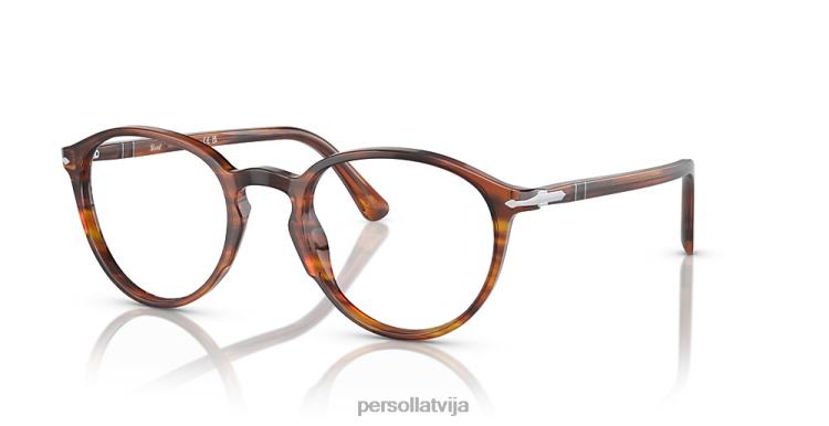lv Persol po3218v brilles svītraini brūni 2JTZL654