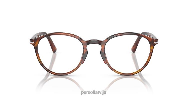 lv Persol po3218v brilles svītraini brūni 2JTZL654