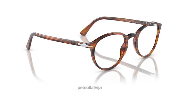 lv Persol po3218v brilles svītraini brūni 2JTZL654