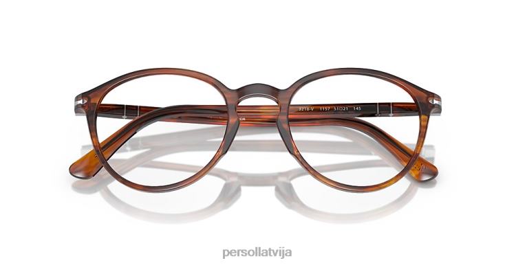 lv Persol po3218v brilles svītraini brūni 2JTZL654
