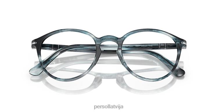lv Persol po3218v brilles svītrains pelēks 2JTZL656
