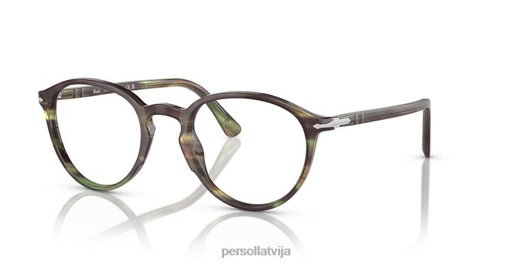 lv Persol po3218v brilles svītrains zaļš 2JTZL652