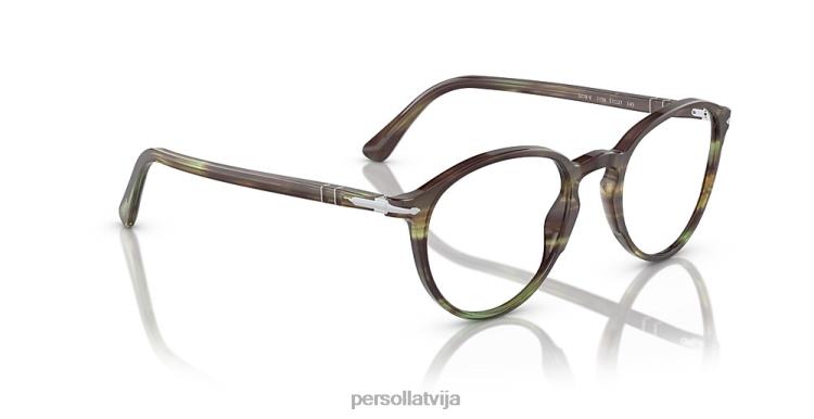 lv Persol po3218v brilles svītrains zaļš 2JTZL652