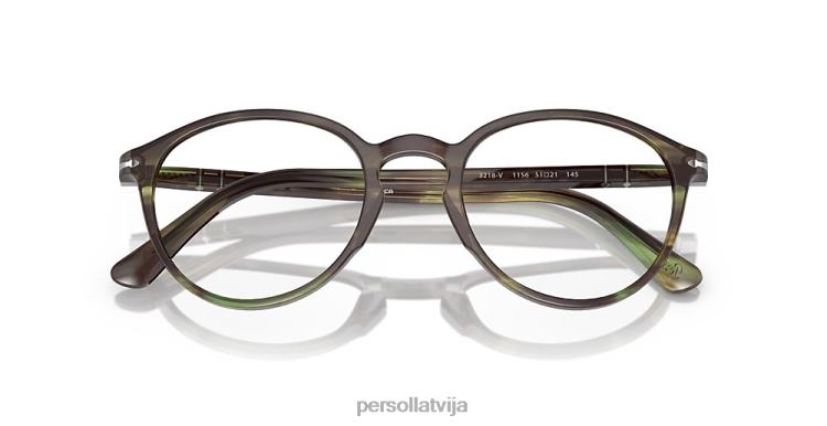 lv Persol po3218v brilles svītrains zaļš 2JTZL652