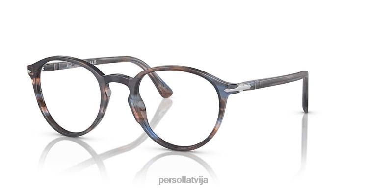 lv Persol po3218v brilles svītrains zils 2JTZL651