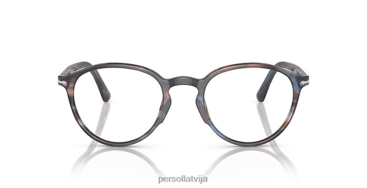 lv Persol po3218v brilles svītrains zils 2JTZL651